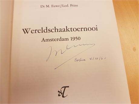 WERELDSCHAAKTOERNOOI AMSTERDAM 1950 - SIGNED