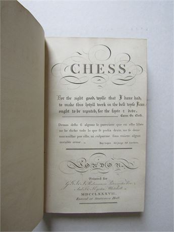 (Twiss (Richard.)): Chess. 1787 & 1789.