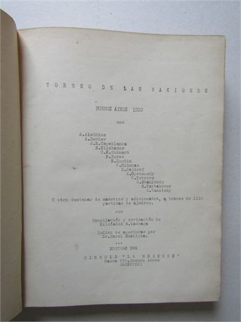 Lachaga & Skalicka: Torneo de las Naciones Buenos Aires 1939.