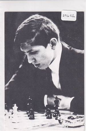 Picture postcard of Bobby Fischer