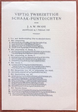 Swane: Vijftig tweezettige schaak-puntdichten, 1943