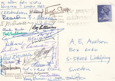 30 Autographs from ICCF Congress London 1981